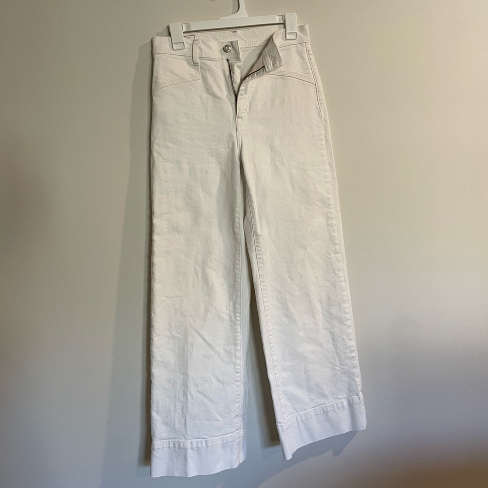 White Gap wide leg high rise jeans 27r/4